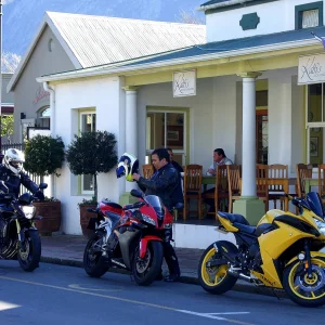 Honda and Yamaha in Franschoek