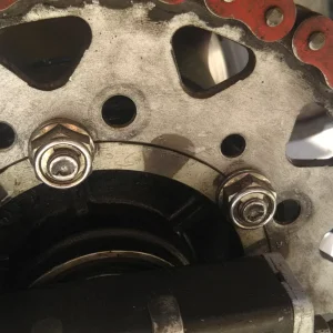 Hybrid rear sprocket on wheel