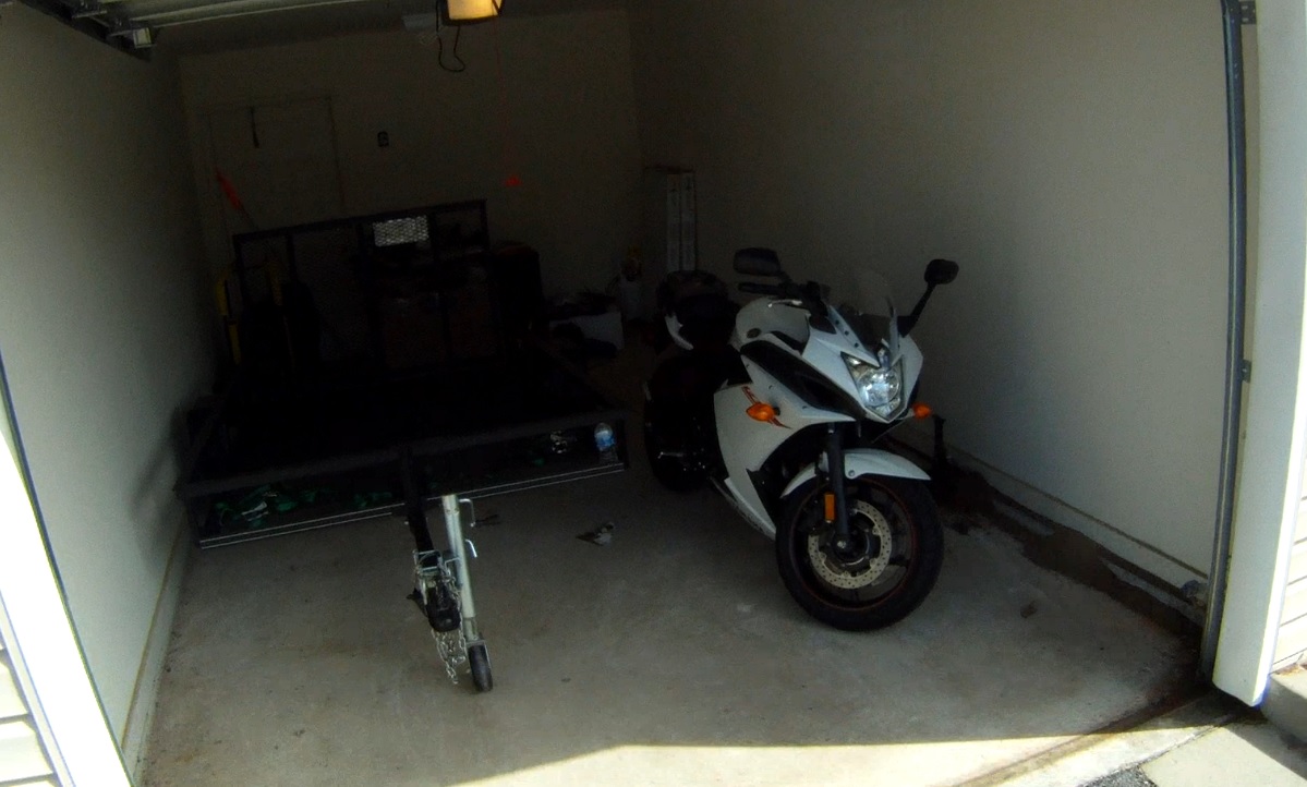 In the garage